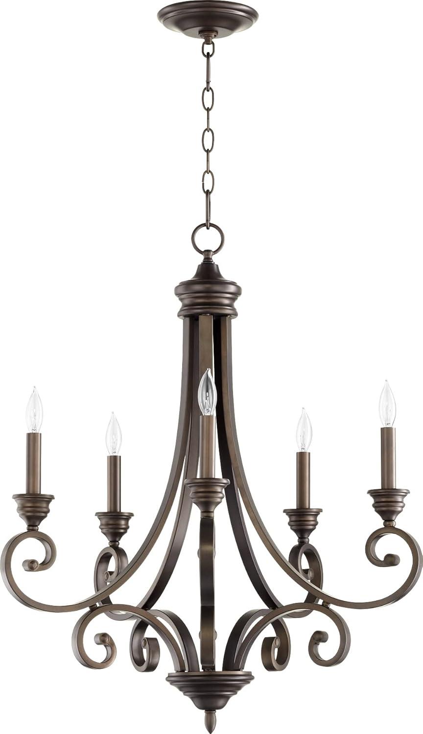 Elegant Oiled Bronze 5-Light Traditional Chandelier