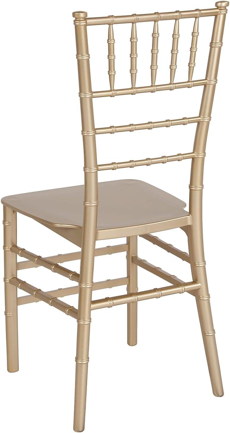 Elegant Gold Resin Chiavari Stackable Chair for Events