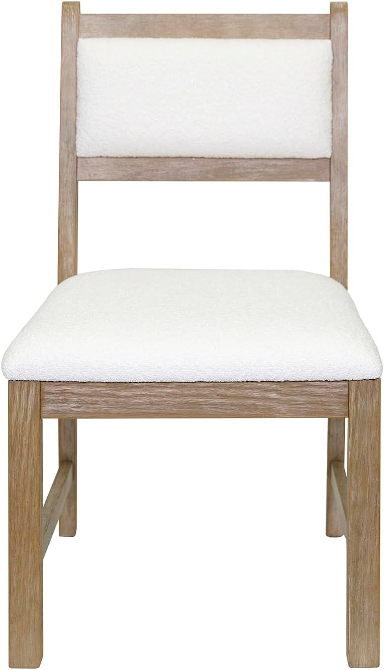 Modern Wood Rectangular Kitchen Table with Eight Chairs Light Brown