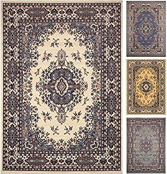 Home Dynamix Premium Sakarya Traditional Medallion Area Rug, Ivory/Blue, 5'2"x7'4"