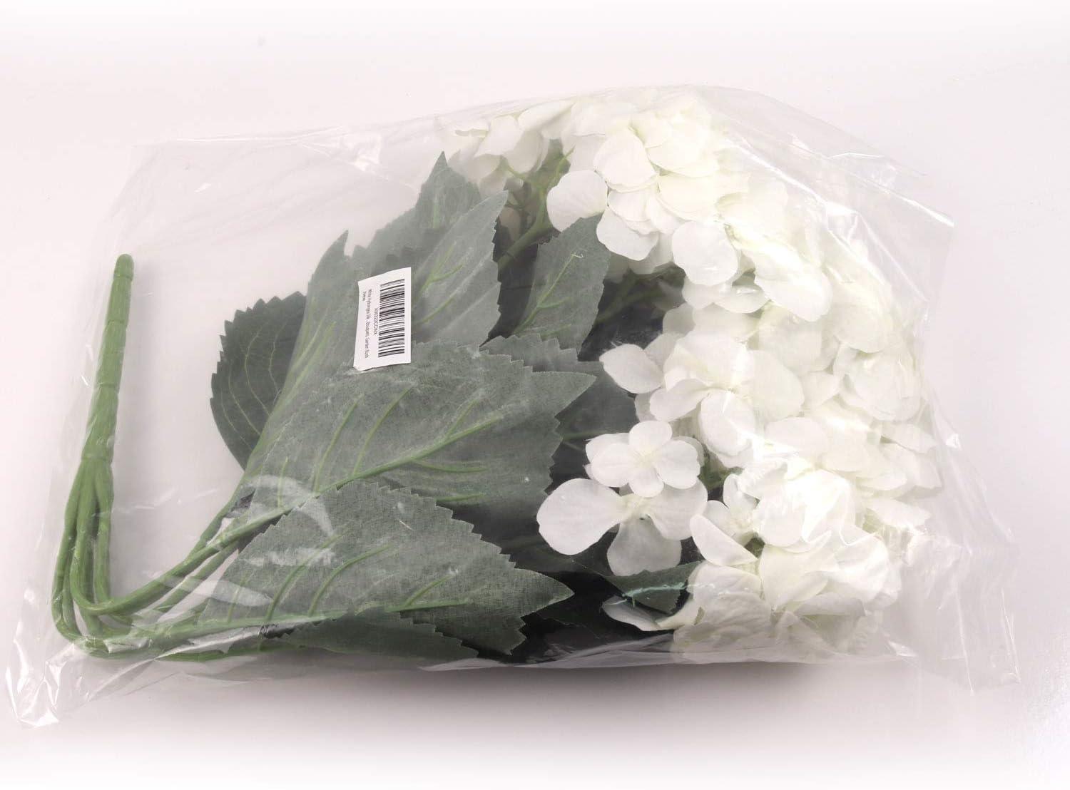 White Silk Hydrangea Artificial Flower Arrangement for Outdoor Tabletop Centerpiece