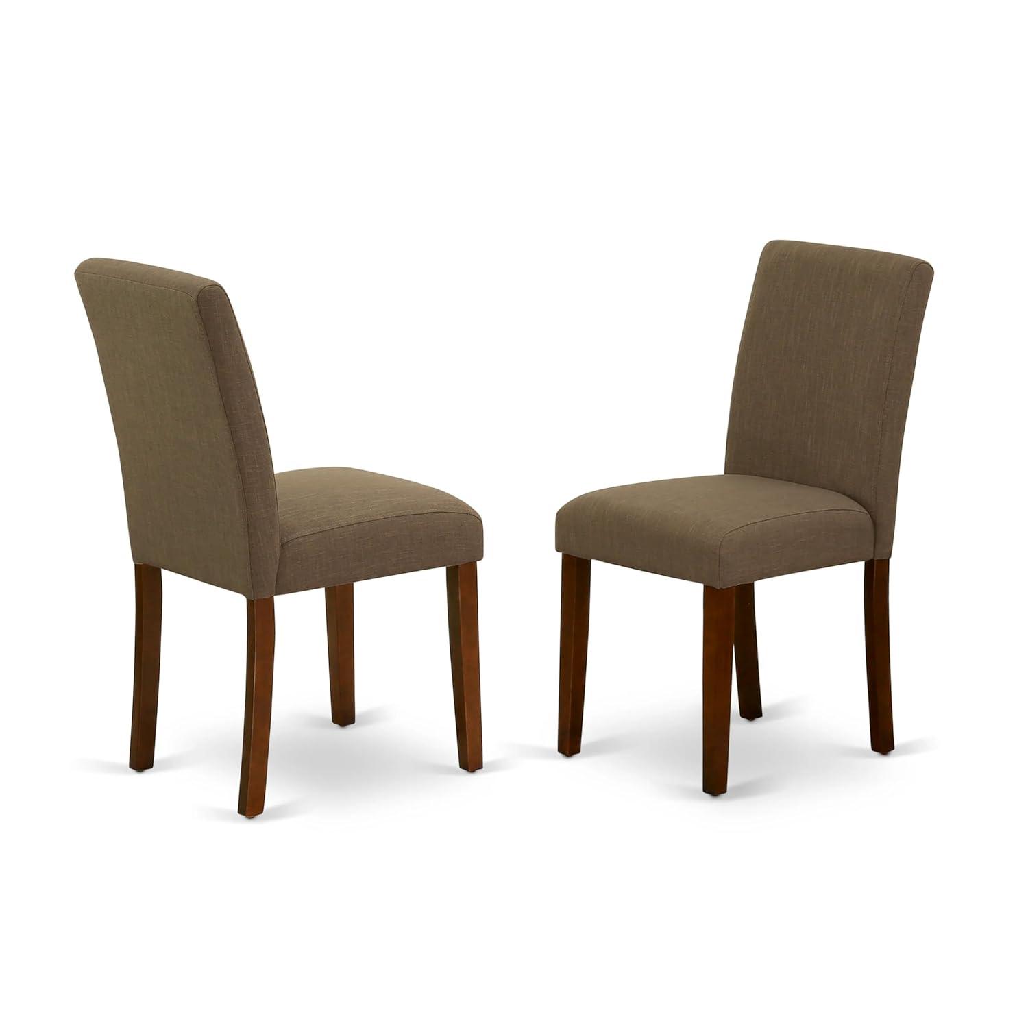 East West Furniture Antique 5-piece Wood Dining Set in Mahogany/Coffee