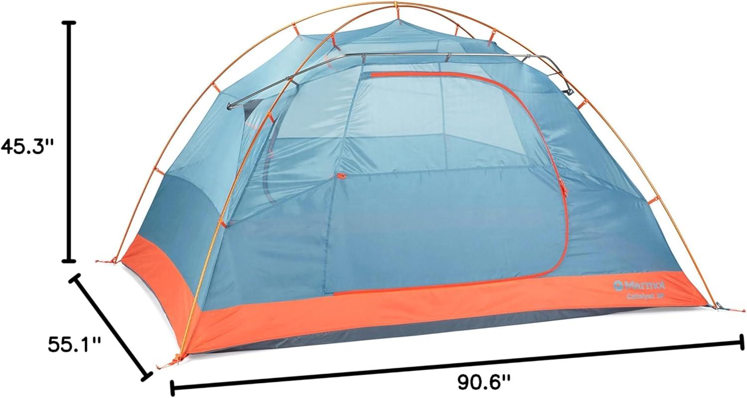 Red and Blue Three-Season Dome Camping Tent for 2 Persons