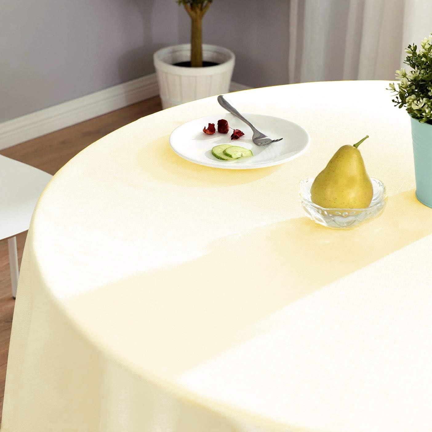 Craft & Party Polyester Tablecloth 120" Round (Ivory)