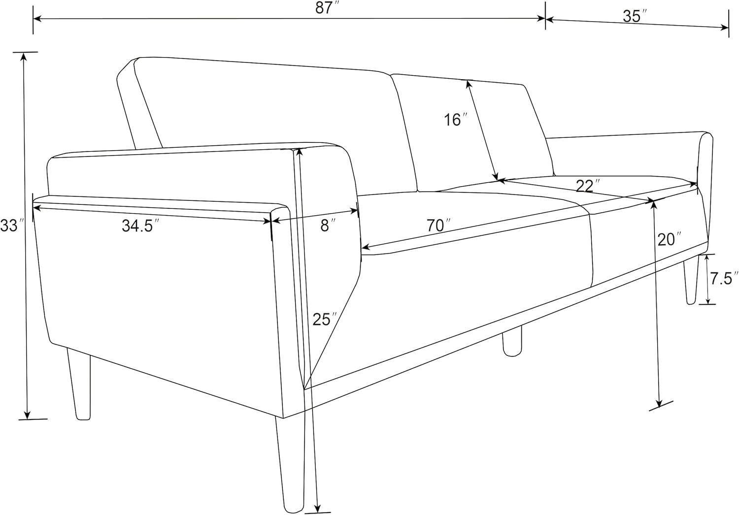 Coaster Rilynn Upholstered Fabric Sofa with Track Arms in Brown