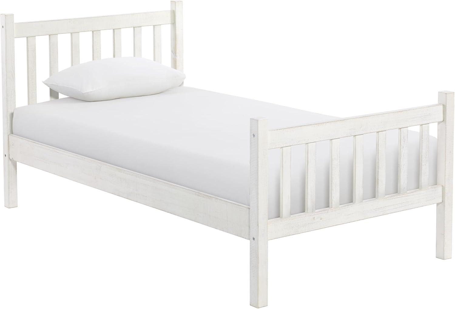 Alaterre Windsor Twin Wooden Weathered Beachhouse Farmhouse Industrial Bohemian Style Bed