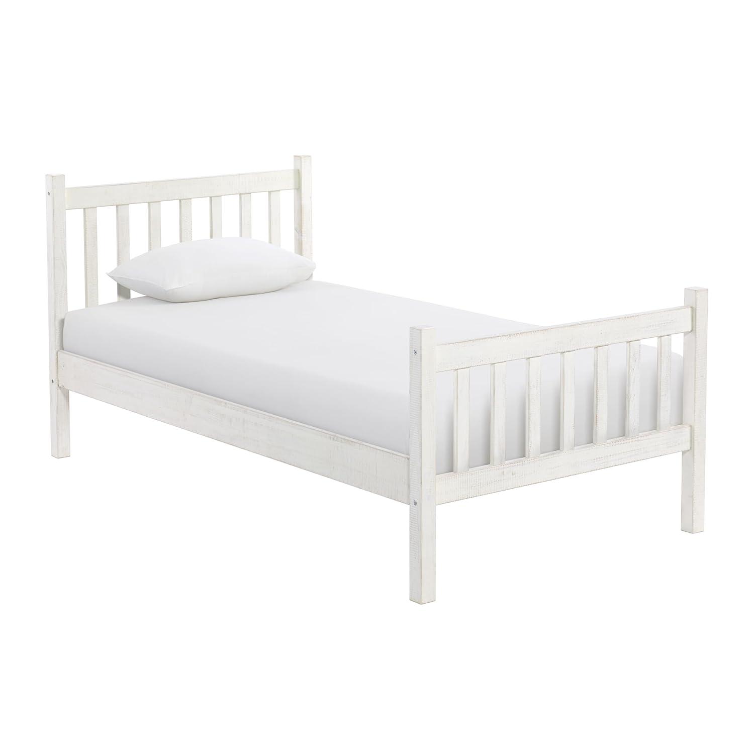 Alaterre Windsor Twin Wooden Weathered Beachhouse Farmhouse Industrial Bohemian Style Bed
