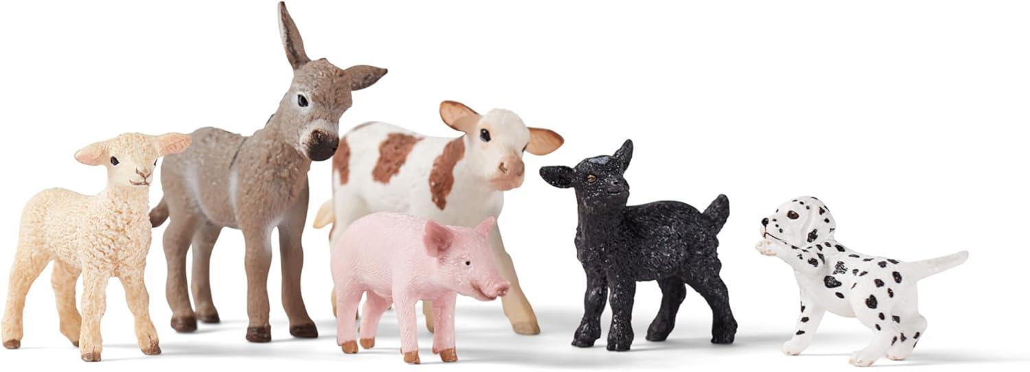 6-Piece Farm Animal Baby Figurine Set