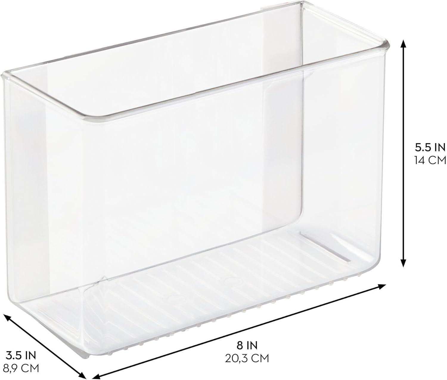 Clear Plastic Wall Mount Organizer for Kitchen and Bathroom