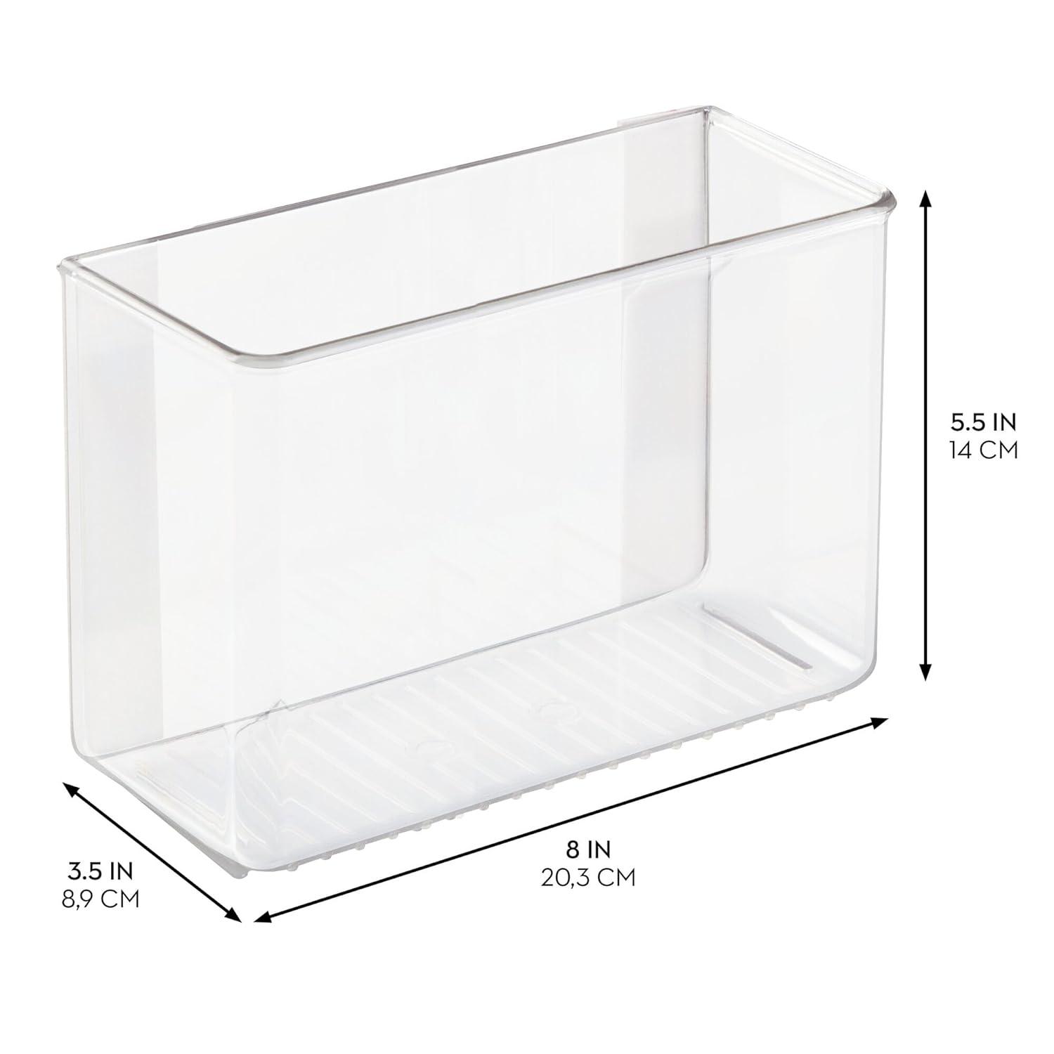 Clear Plastic Wall Mount Organizer for Kitchen and Bathroom