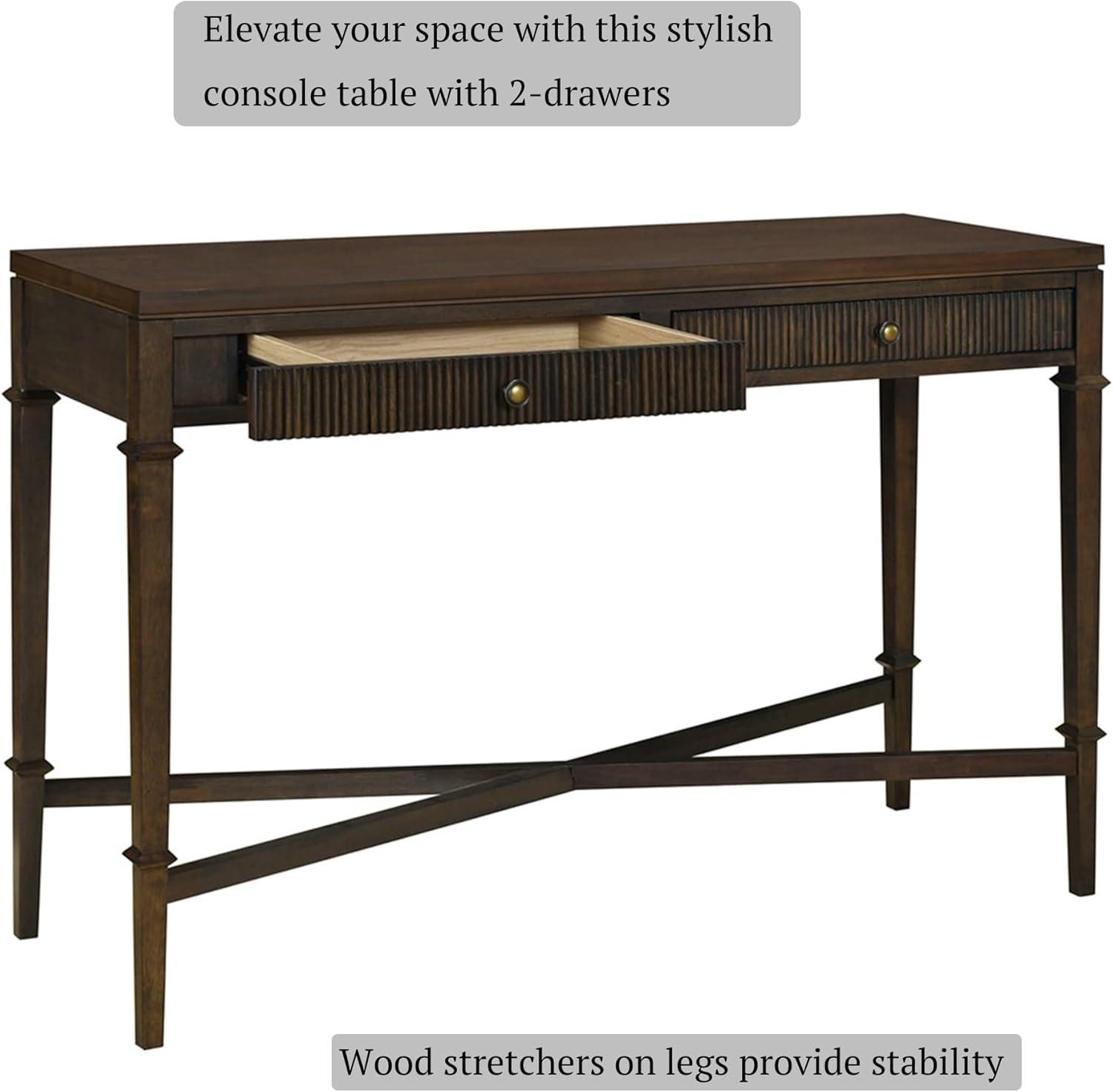 Kenna Fluted 2-drawer Storage Console Table