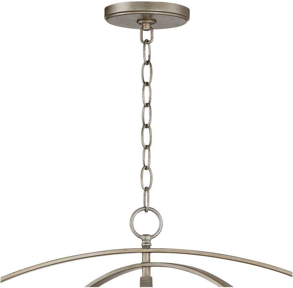 Possini Euro Design Tiller Champagne Satin Silver Pendant Chandelier 31 1/2" Wide Modern Open Orb Frame 8-Light Fixture for Dining Room Kitchen Island