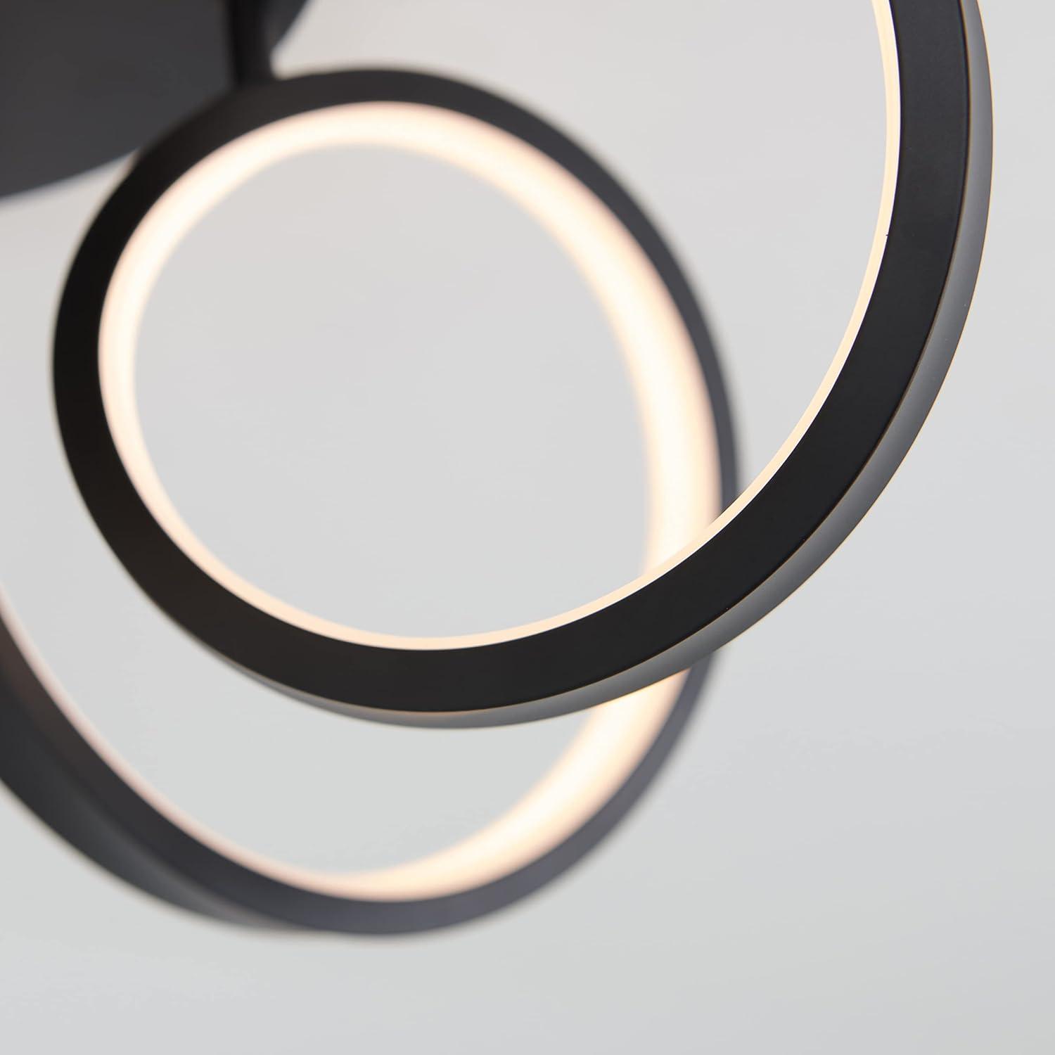 Matte Black LED Modern Flush Mount Ceiling Light