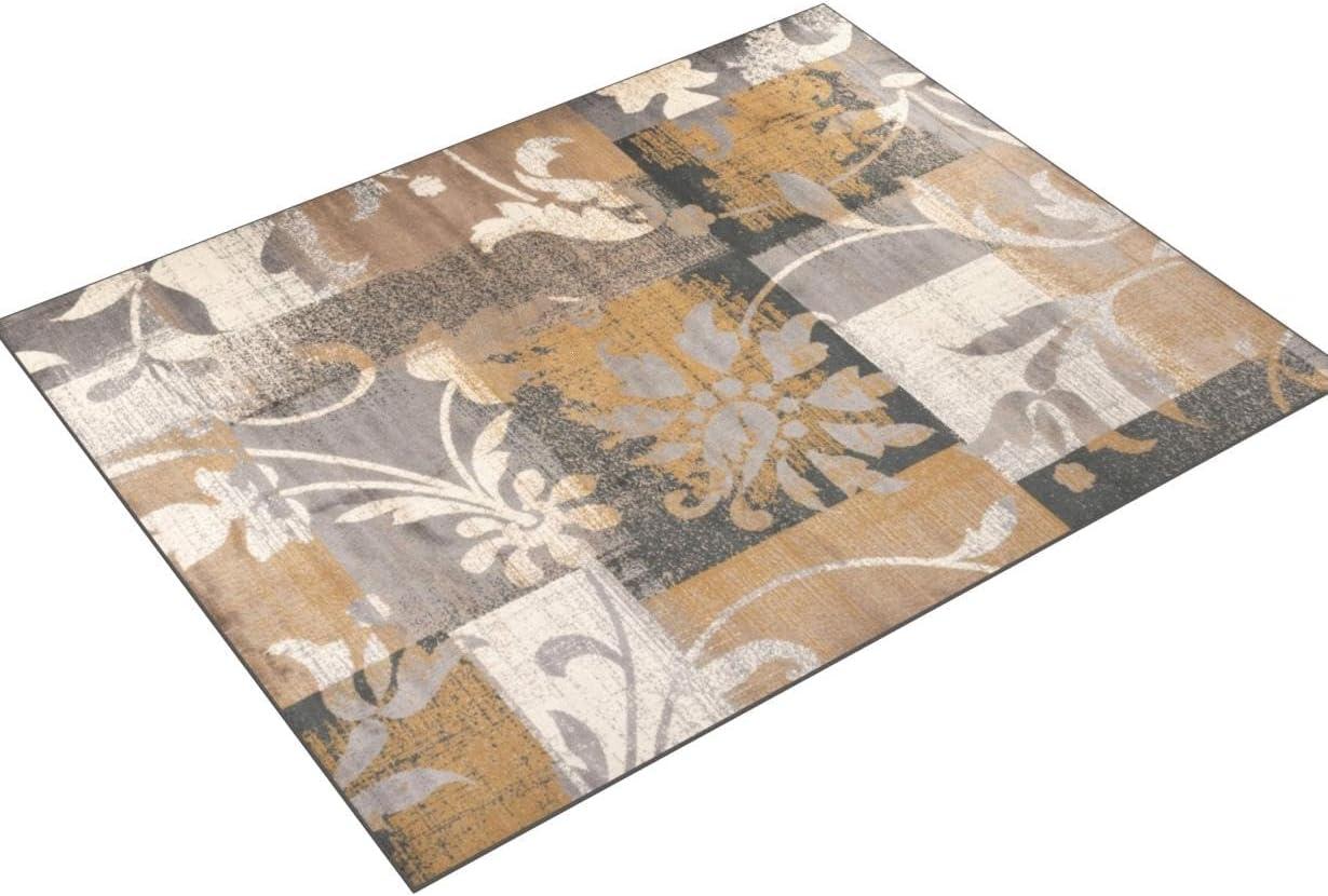 Superior Pastiche Floral Indoor Area Rug, 5' x 8', Camel