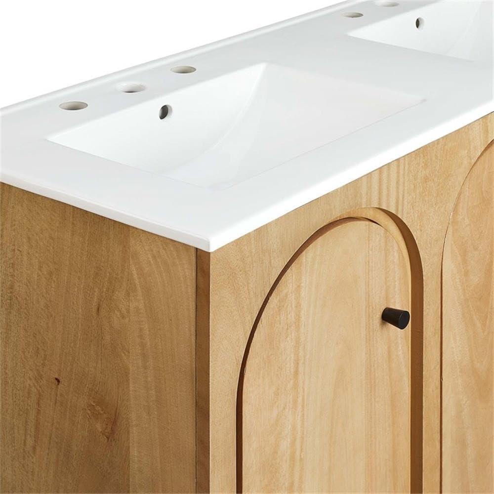 Appia 48" Oak White Double Sink Bathroom Vanity