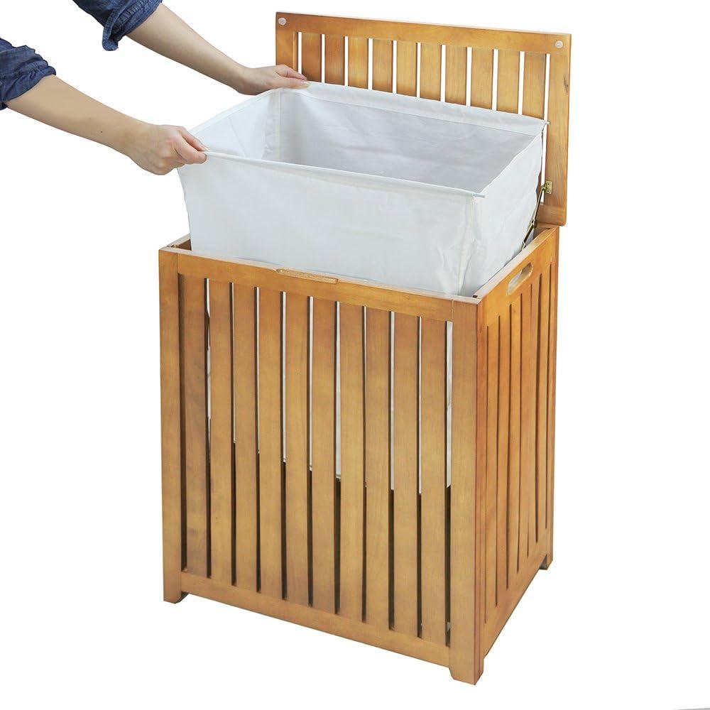 Bamboo Laundry Hamper with Handles