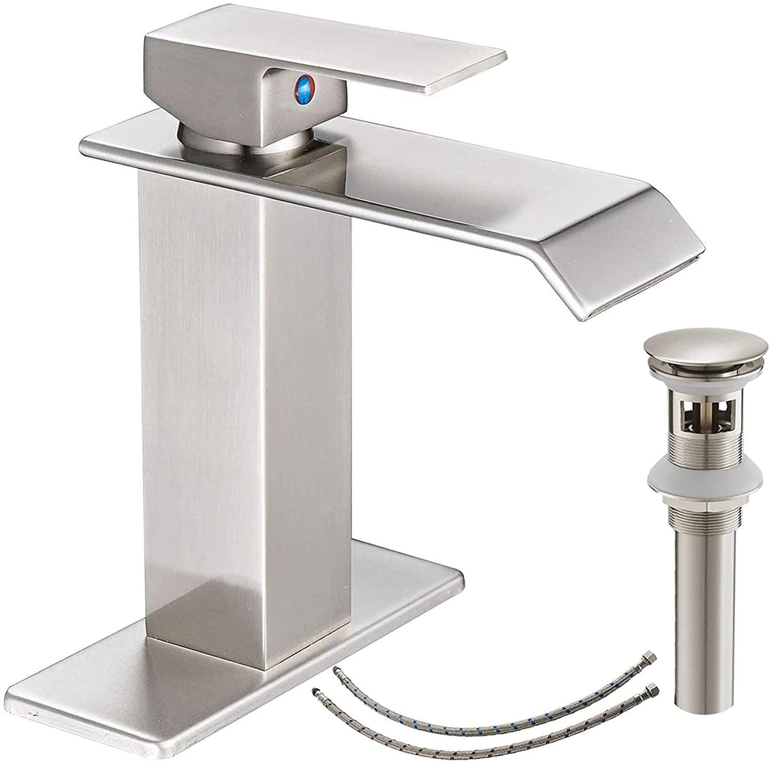 VIBRANTBATH Single-Hole Single-handle Bathroom Faucet with Drain Assembly YZJ9004-N-2