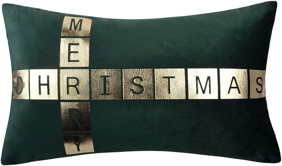 Christmas Decor Textured Velvet Pillow Cover