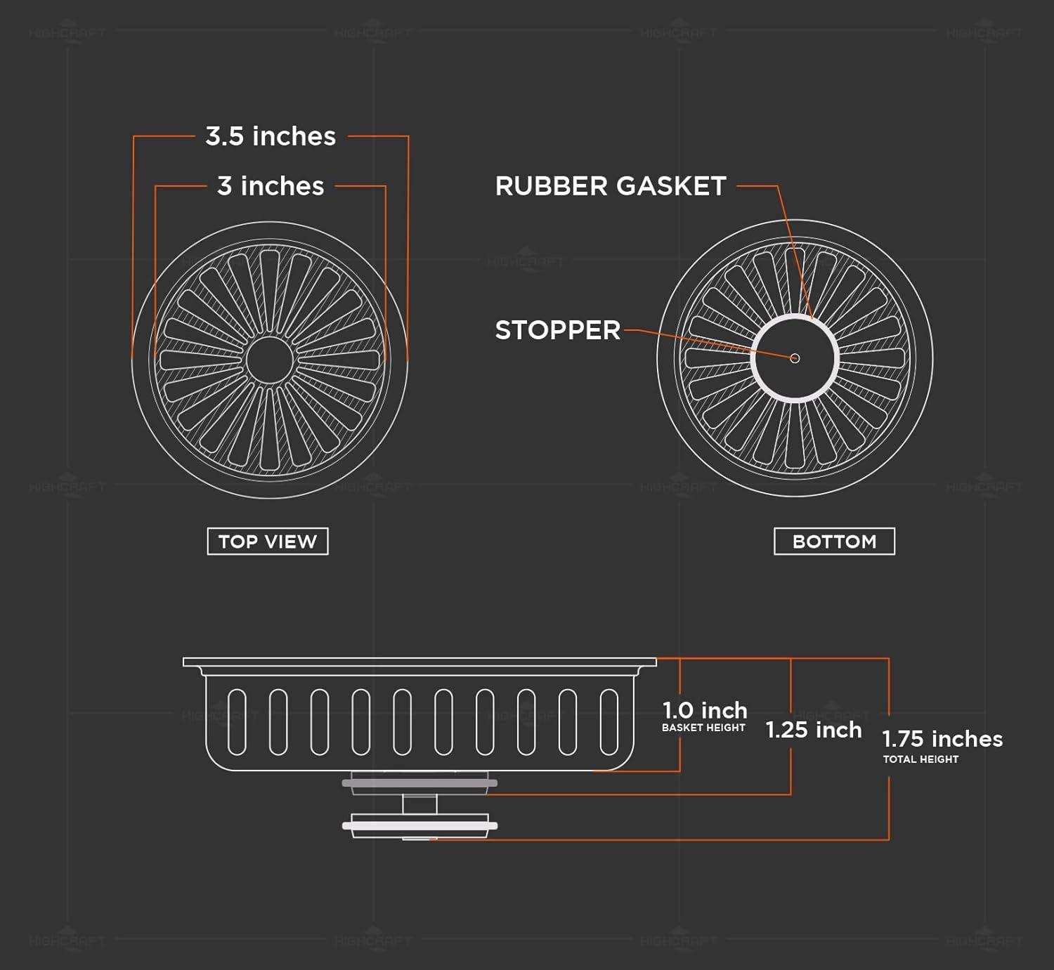 Stainless Steel Kitchen Sink Basket Strainer Replacement