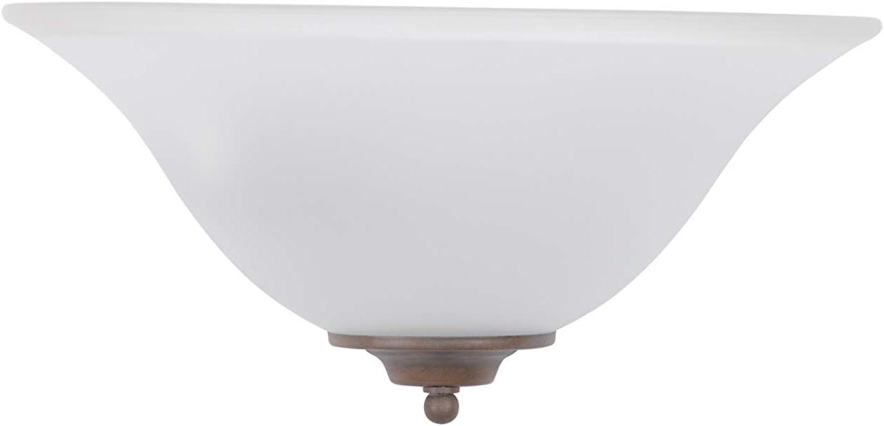 Foster Bronze and White Frosted Glass Wall Sconce