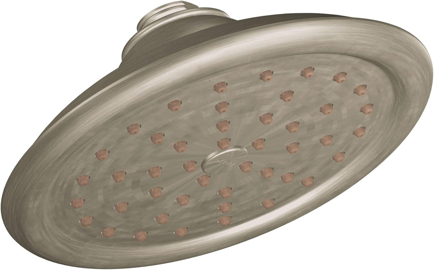 Moen S6310EPBN ExactTemp 7" Eco-Performance Single Function Rainshower Showerhead with Immersion Technology, Brushed Nickel