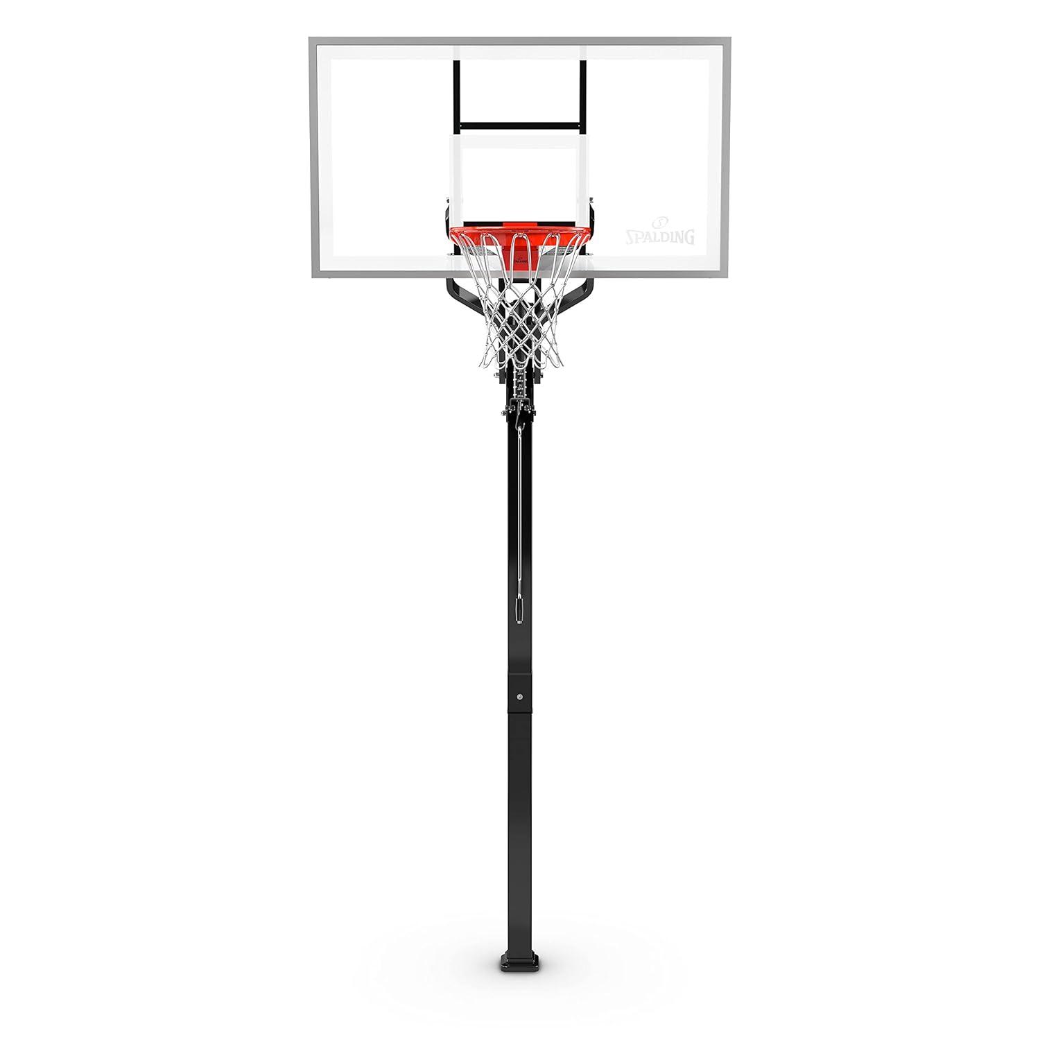 Spalding 60 In. Tempered Glass U-Turn® In Ground Basketball Systems Hoop