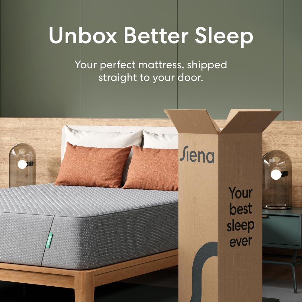 Siena 6" Queen Foam Mattress - Medium Firm - 180 Night Trial - Premium Pressure-Relieving Layers - 10 Year Warranty - Mattress in a Box - CertiPUR-US Certified