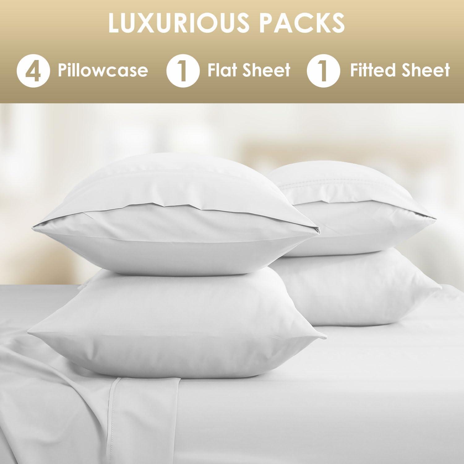 Modern Threads Modern Threads 6-Piece Bed Sheet Set, Deep Pocket, Ultra Soft Microfiber, Cool & Breathable