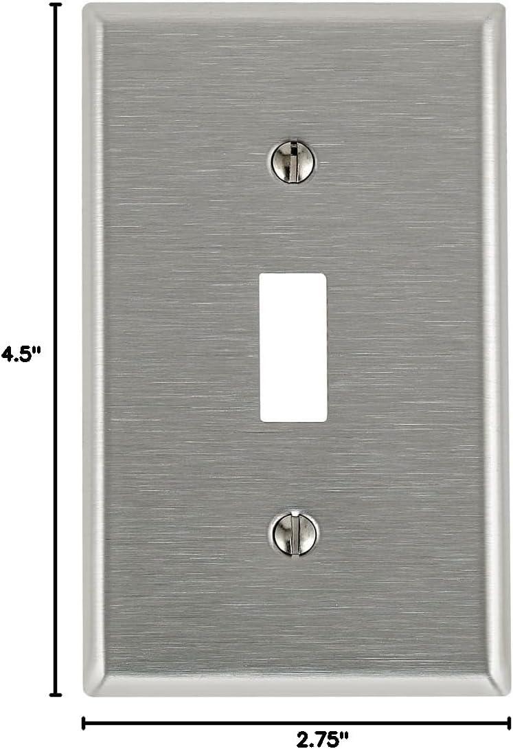 Stainless Steel Single Toggle Switch Wall Plate