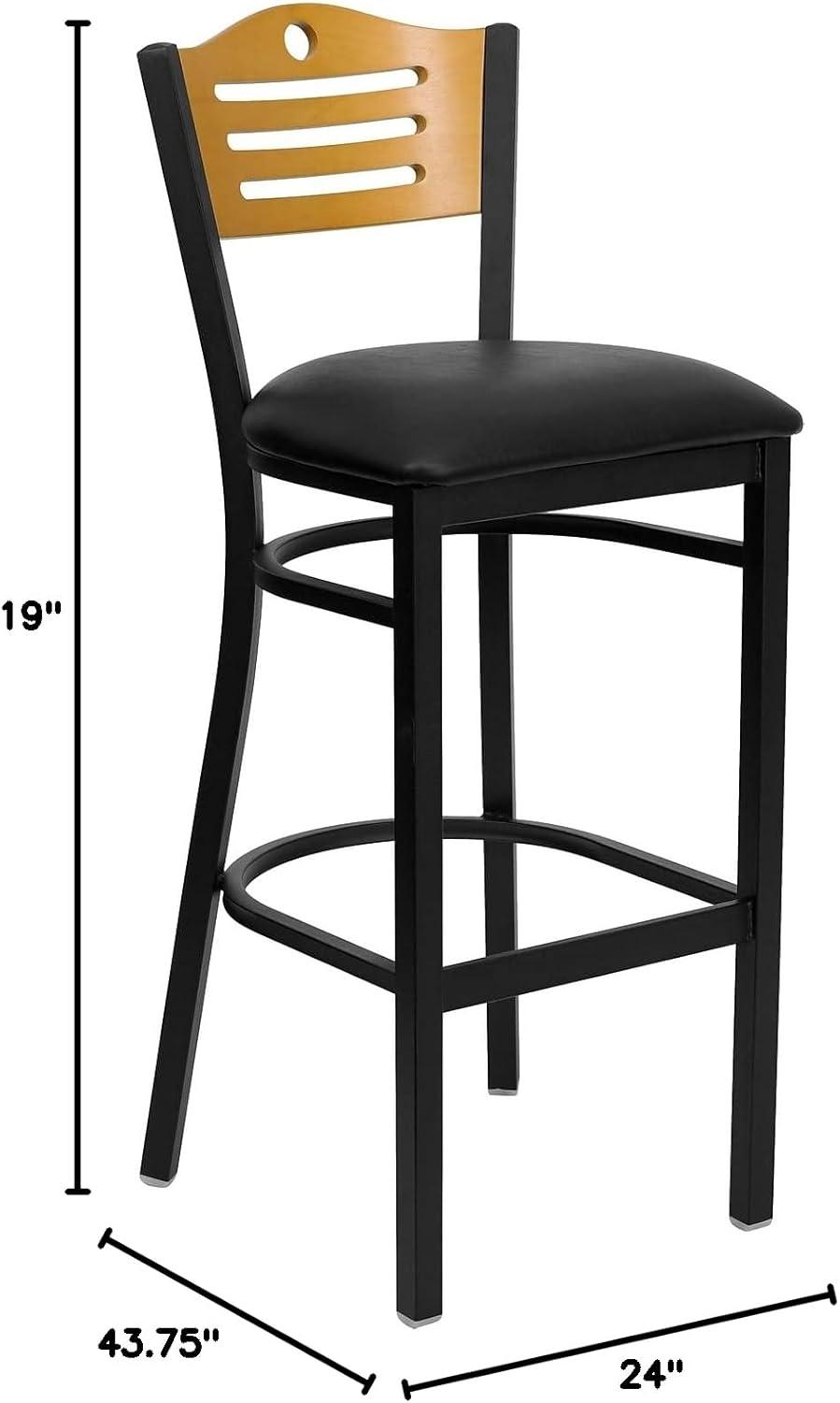 Winston Porter Clairann Upholstered Counter Stool with Metal Frame