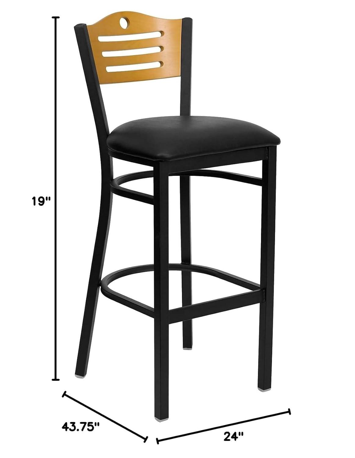 Winston Porter Clairann Upholstered Counter Stool with Metal Frame