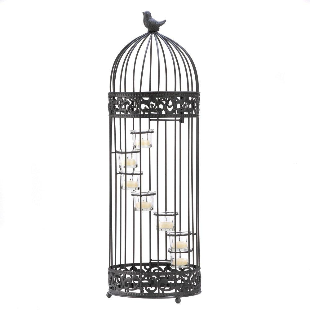 Spiral Staircase Tealight Holder with Birdcage Design