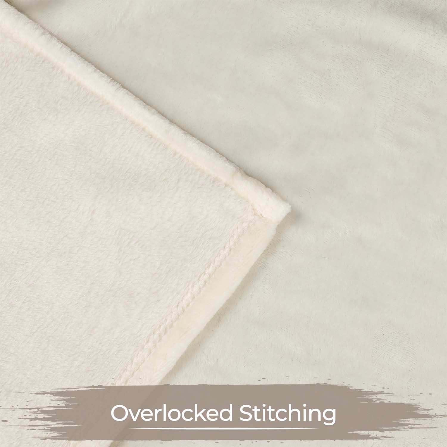 Superior Superior Polka Dots or Solid Fleece Plush Blanket Medium Weight Fluffy Soft Decorative Bedding