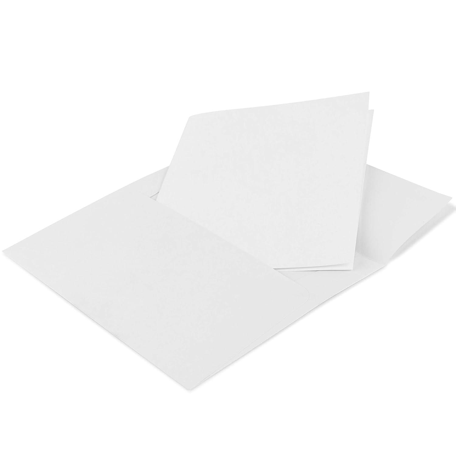 Purple Q Crafts Blank Cards with Envelopes for Card Making, White 40-Pack