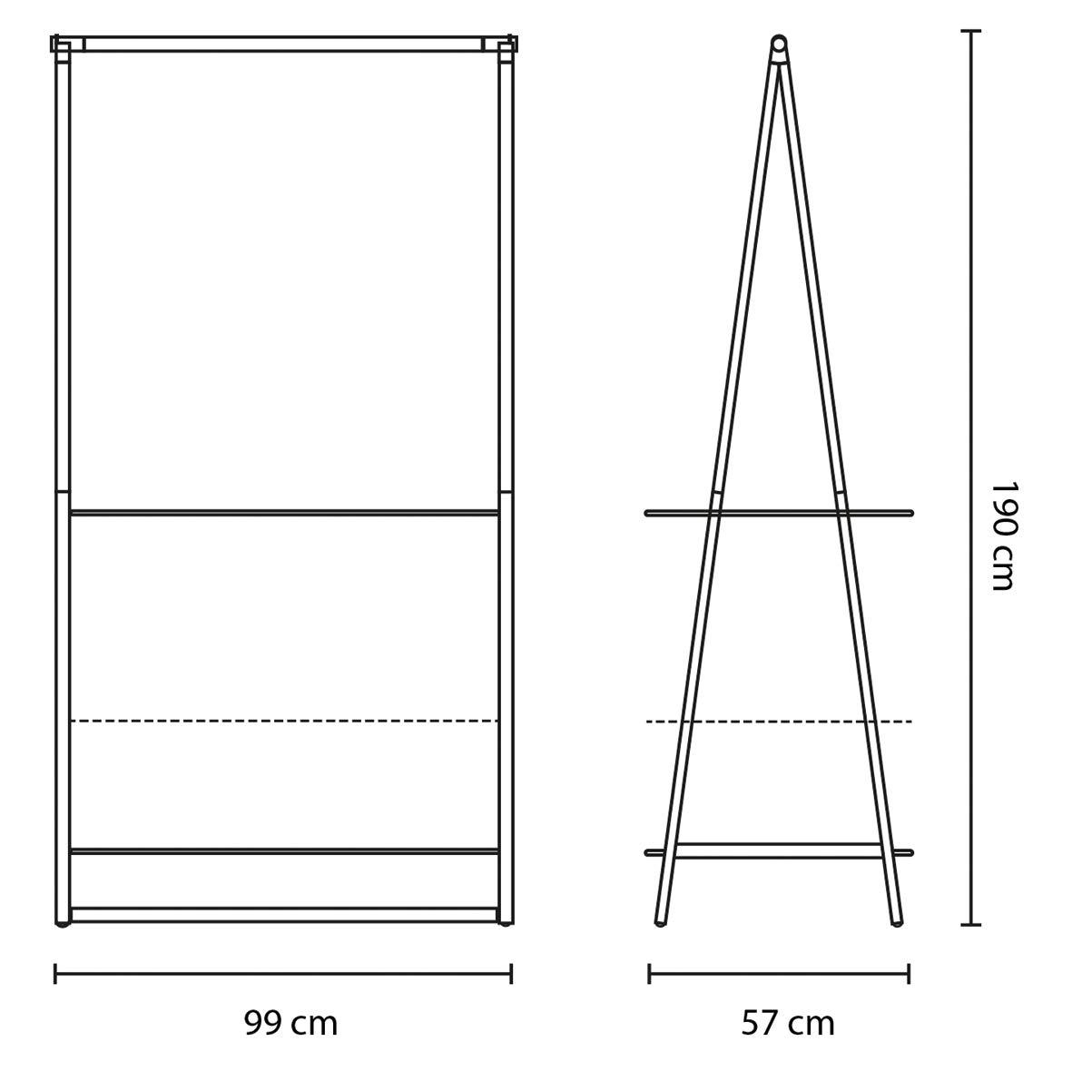 Brabantia Linn Garment Clothes Rack, Small