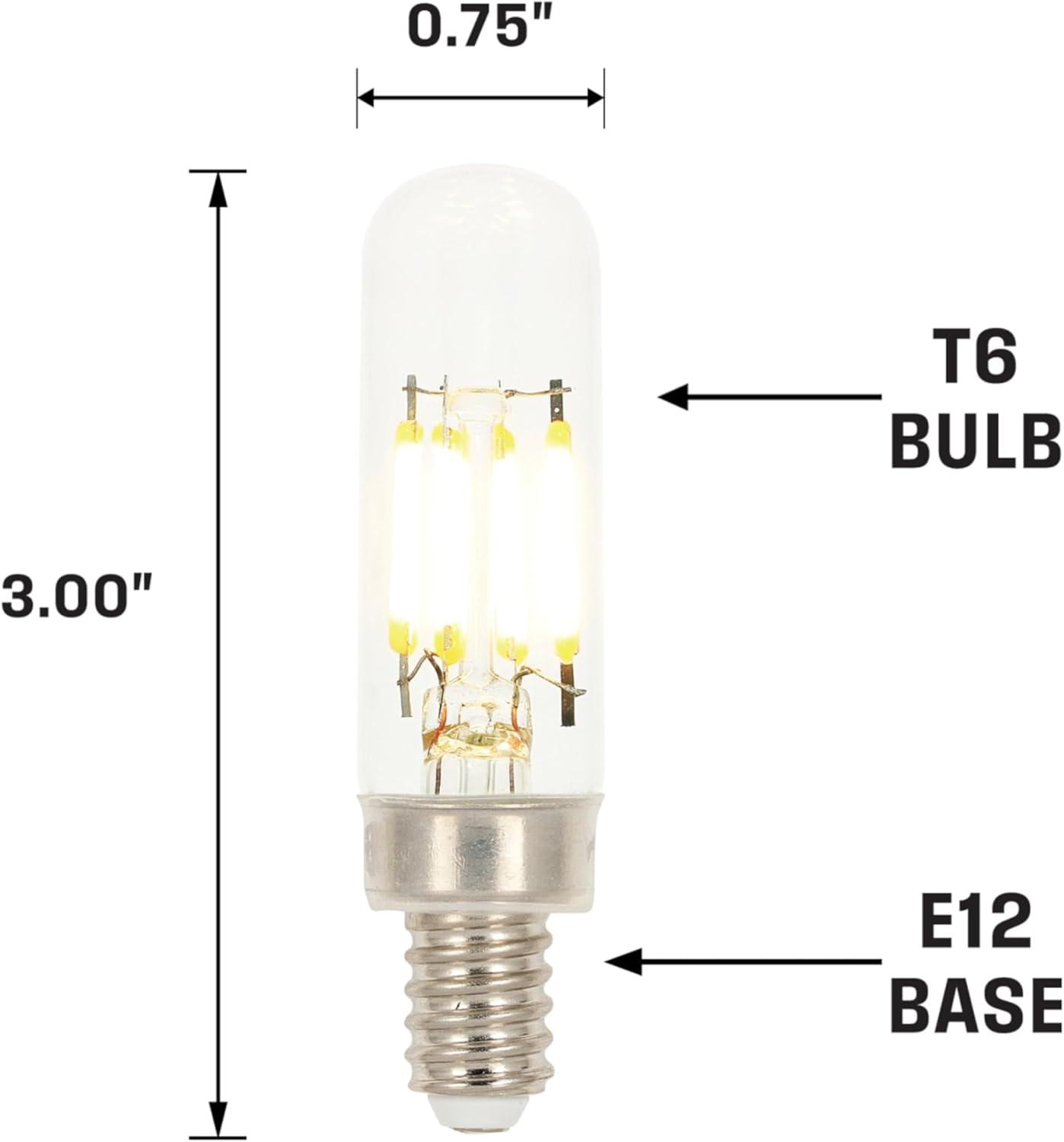 25 Watt Equivalent T6 E12/Candelabra Dimmable 2700K LED Bulb