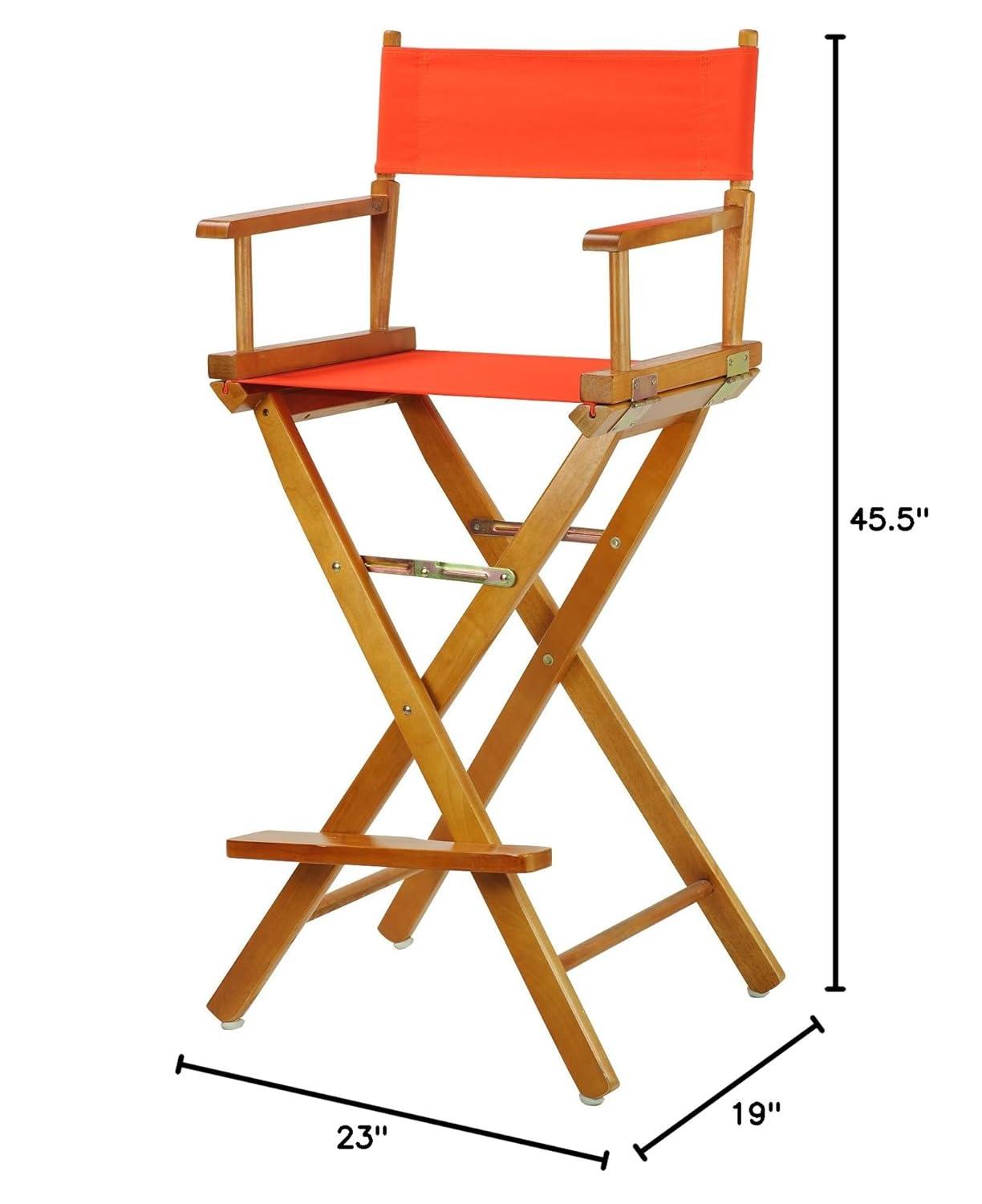 230-05-021-19 30 in. Directors Chair Honey Oak Frame with Orange Canvas