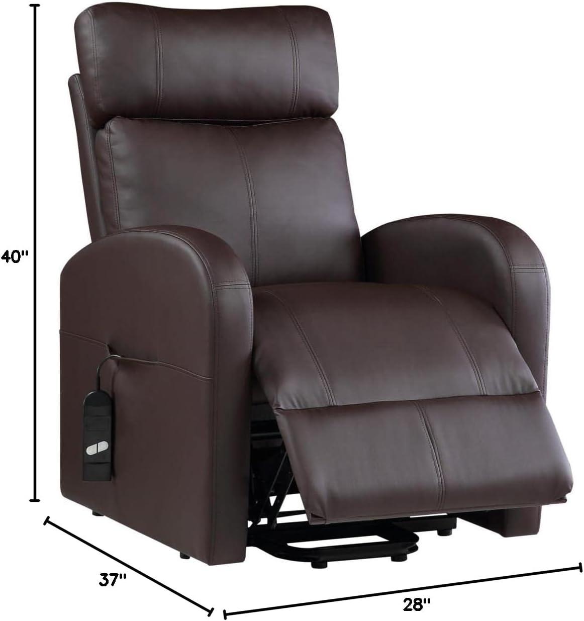 Ricardo 28.4" Wide Faux Leather Power Lift Assist Standard Recliner