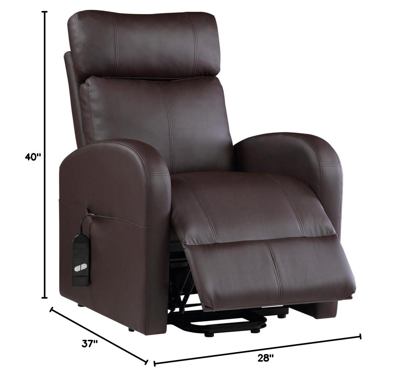 Ricardo 28.4" Wide Faux Leather Power Lift Assist Standard Recliner