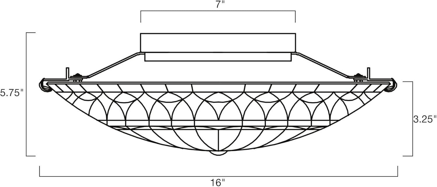 Mateo 16" Black Tiffany Glass Vintage Flush Mount Ceiling Light