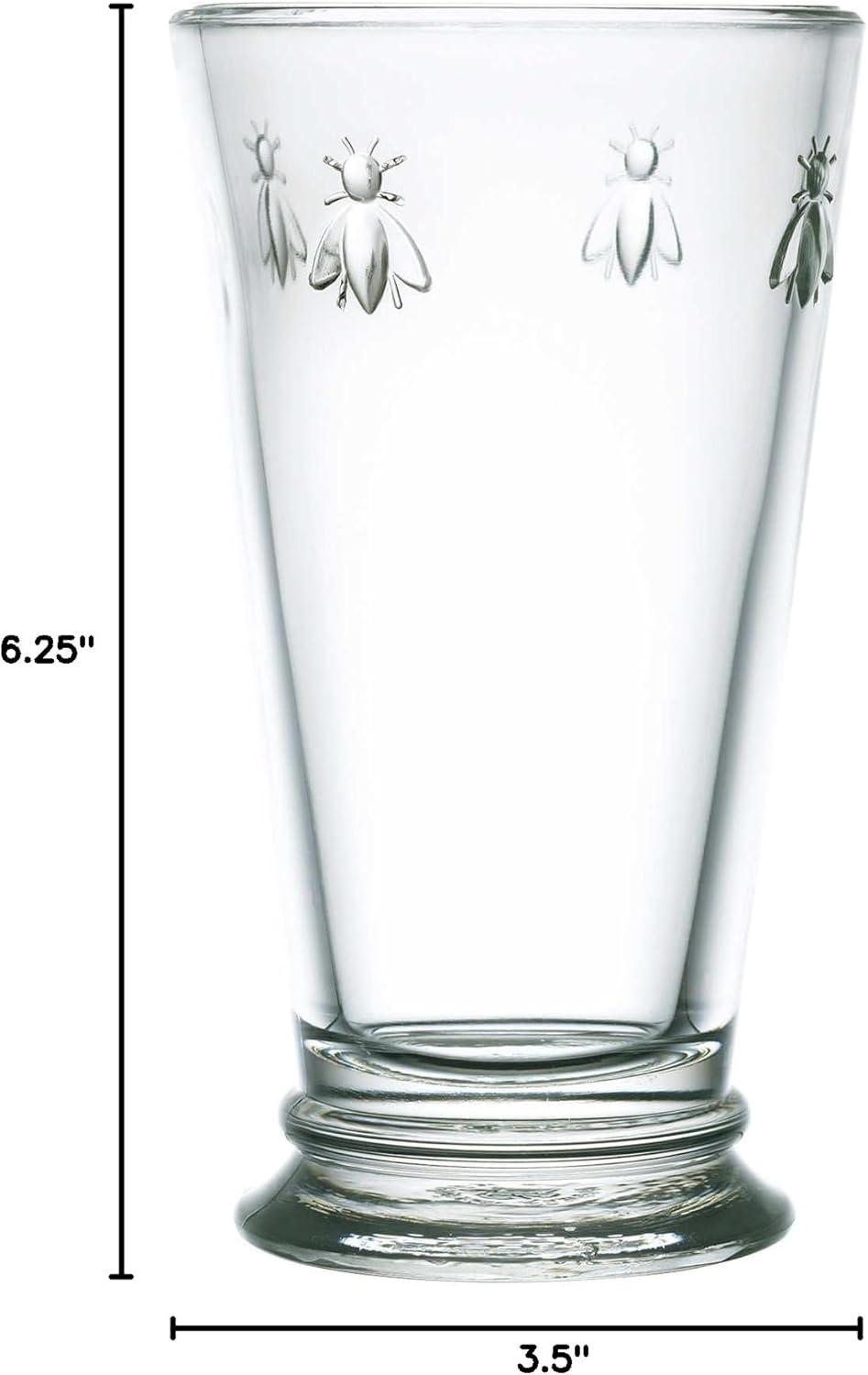 La Rochere Napoleon Bee Double Old Fashioned Tumbler Set of 6 – La Rochere Bee Glassware Sets – Fancy Glassware Drinking Glasses (15 oz)