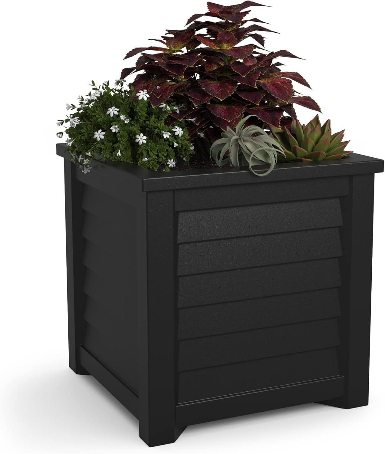 Lakeland Square Resin Planter with Water Reservoir