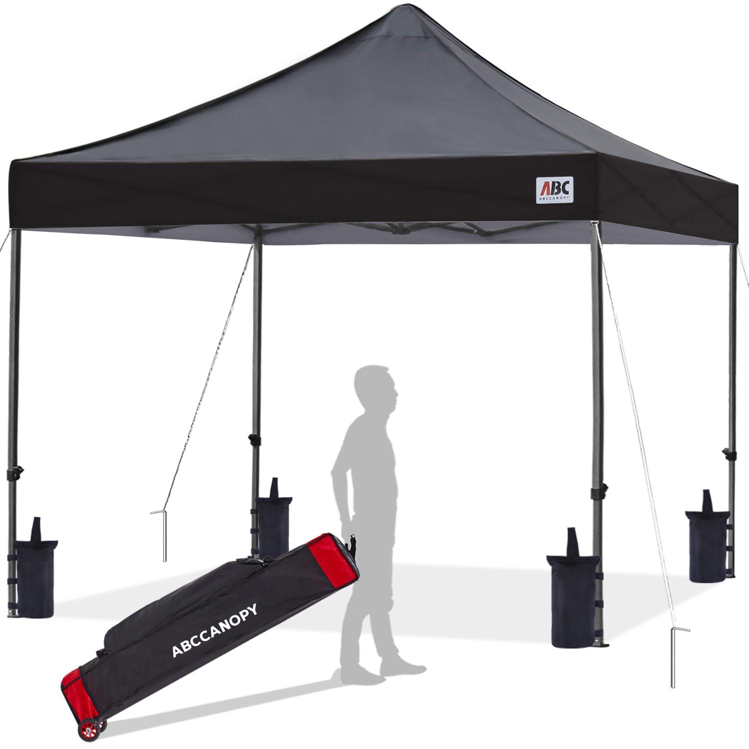 ABCCANOPY 10-ft x 10-ft Square Black Pop-up canopy