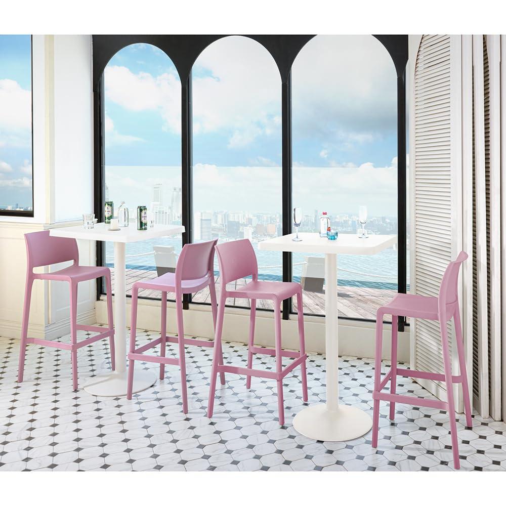 Lagoon Sensilla Resin Stackable Bar Stool Set of 2