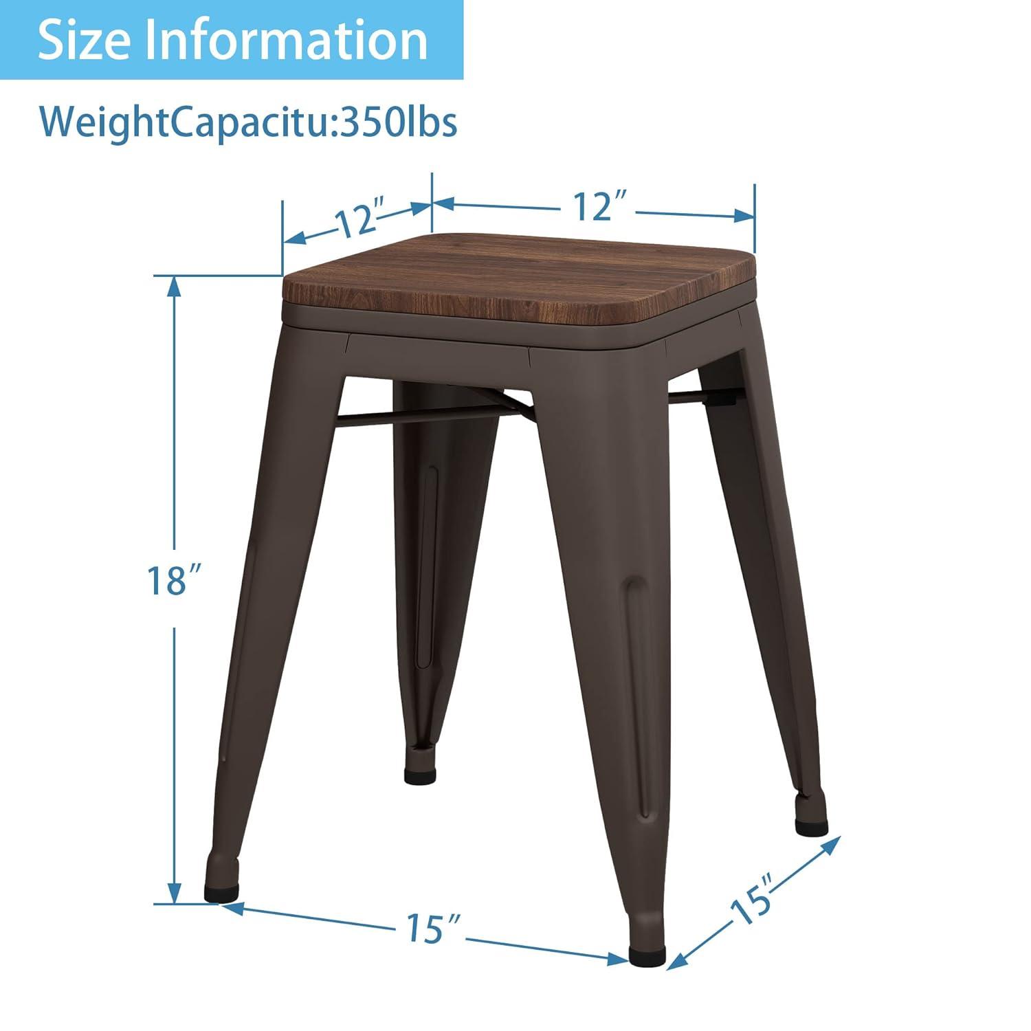 Williston Forge Apolito Counter Stool with Metal Frame (Set of 4)