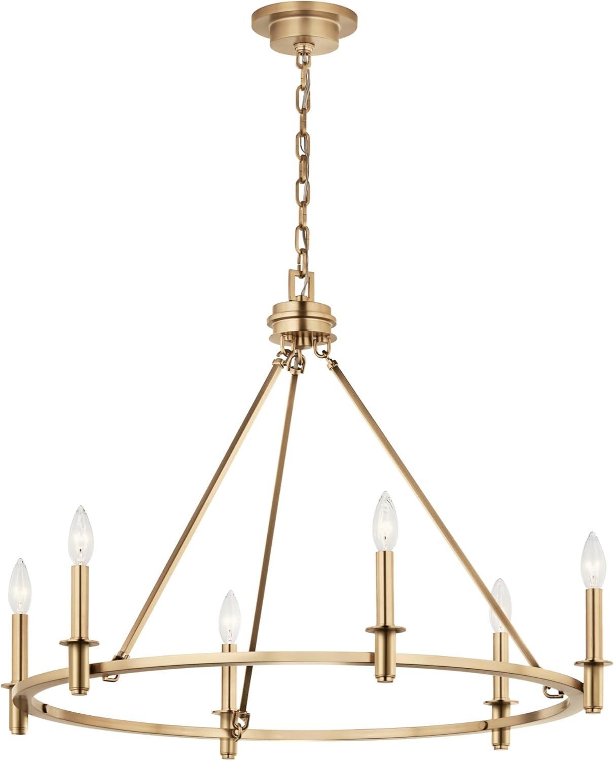 Kichler 52705 Carrick 6 Light 33" Wide Taper Candle Ring Chandelier - Bronze