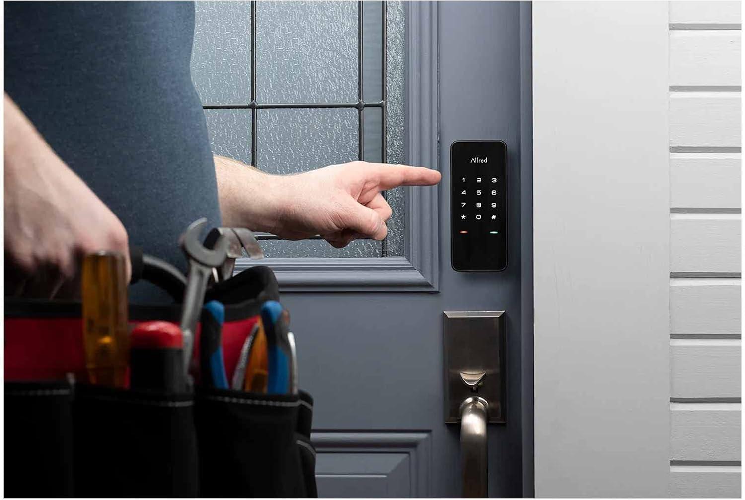 Alfred Black Touchscreen Smart Deadbolt with Bluetooth and Z-Wave