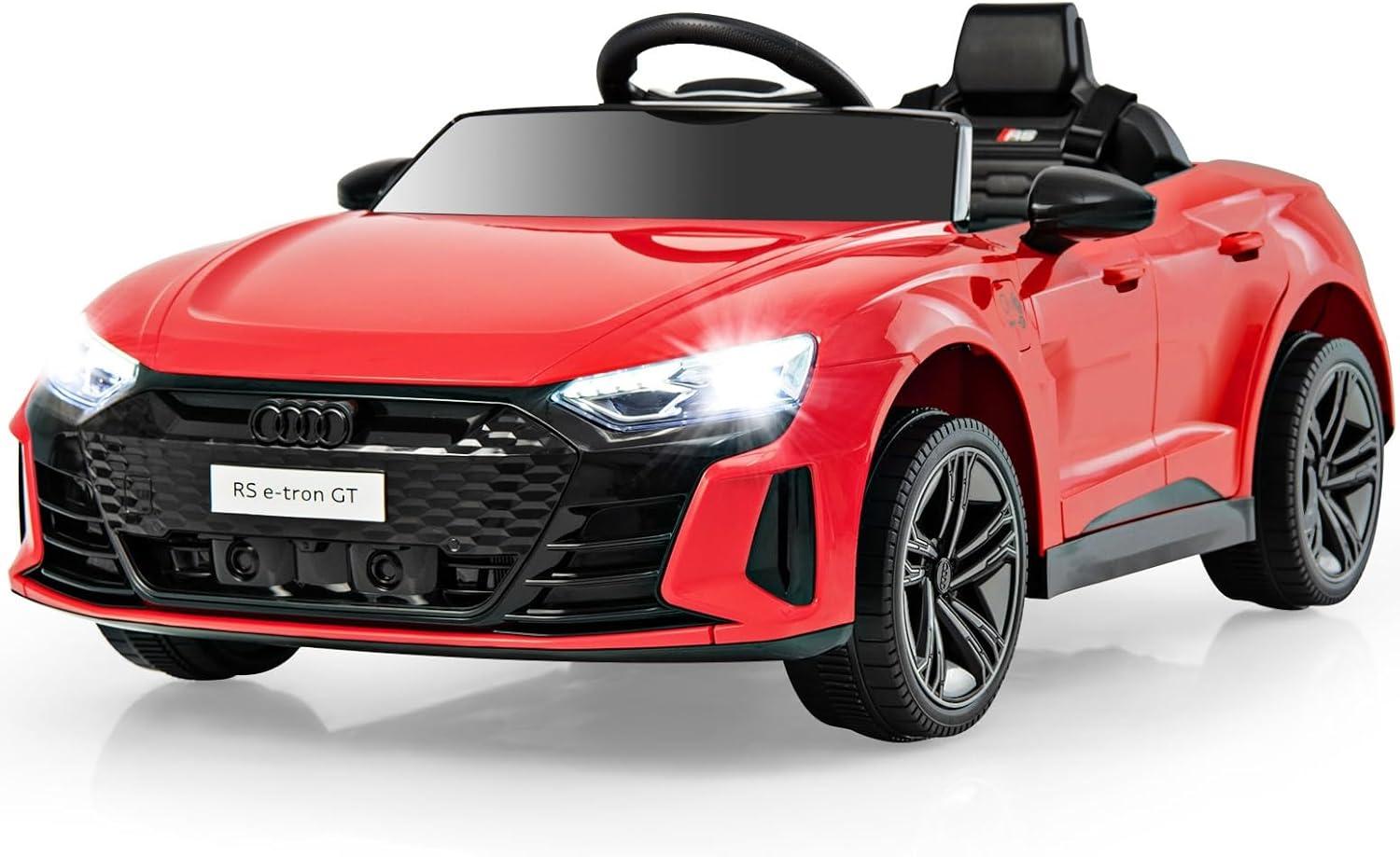 Red 12V Audi RS E-tron GT Kids Ride-On Car