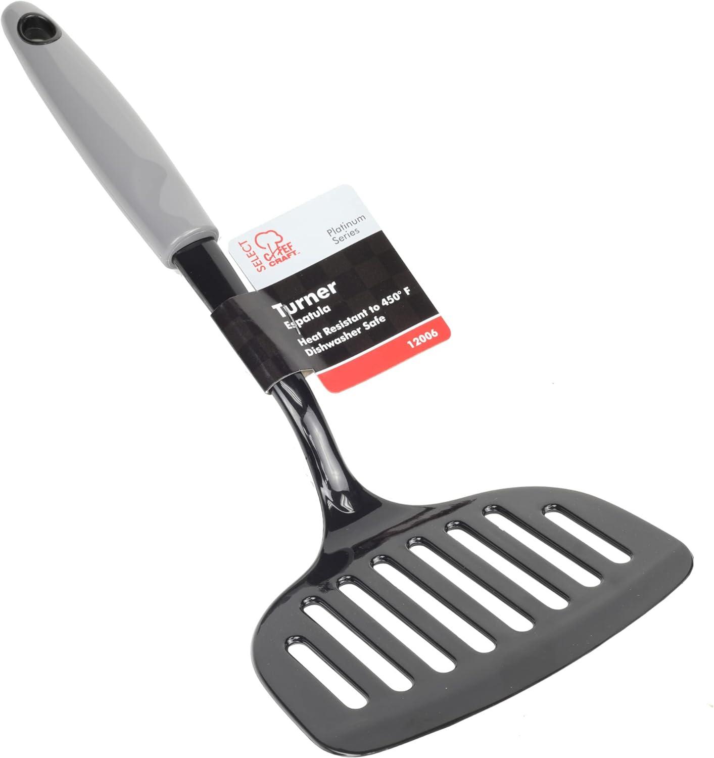 Gray and Black 8-Piece Nylon Kitchen Utensil Set