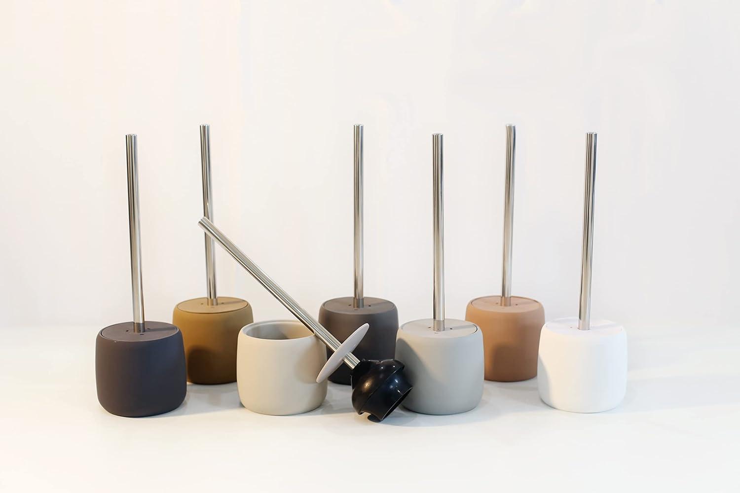 Blomus SONO Moonbeam Cream Decorative Toilet Plunger and Holder